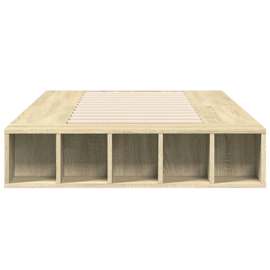Cadre de lit sans matelas chêne sonoma 100x200 cm - 4