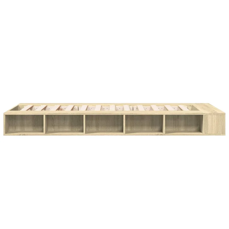 Cadre de lit sans matelas chêne sonoma 100x200 cm - 5