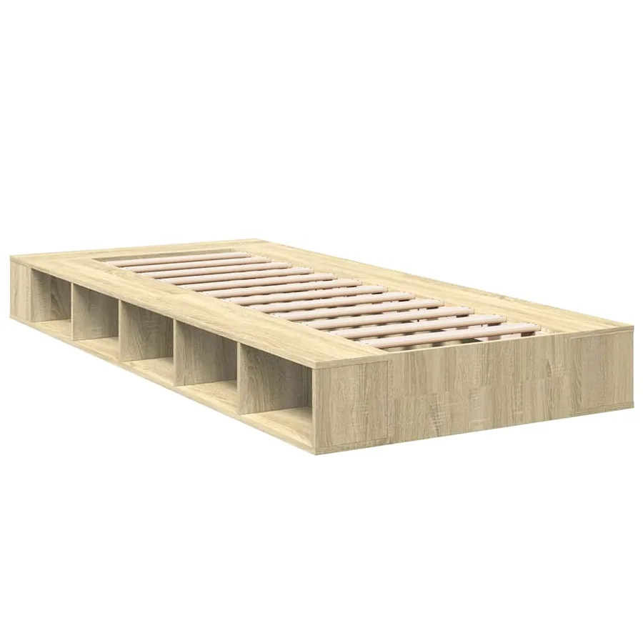 Cadre de lit sans matelas chêne sonoma 100x200 cm - 6