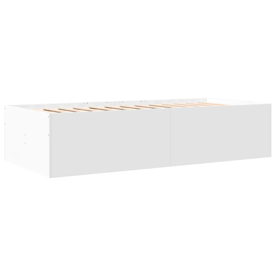 Lit de jour avec tiroirs sans matelas blanc 90x190 cm - 6