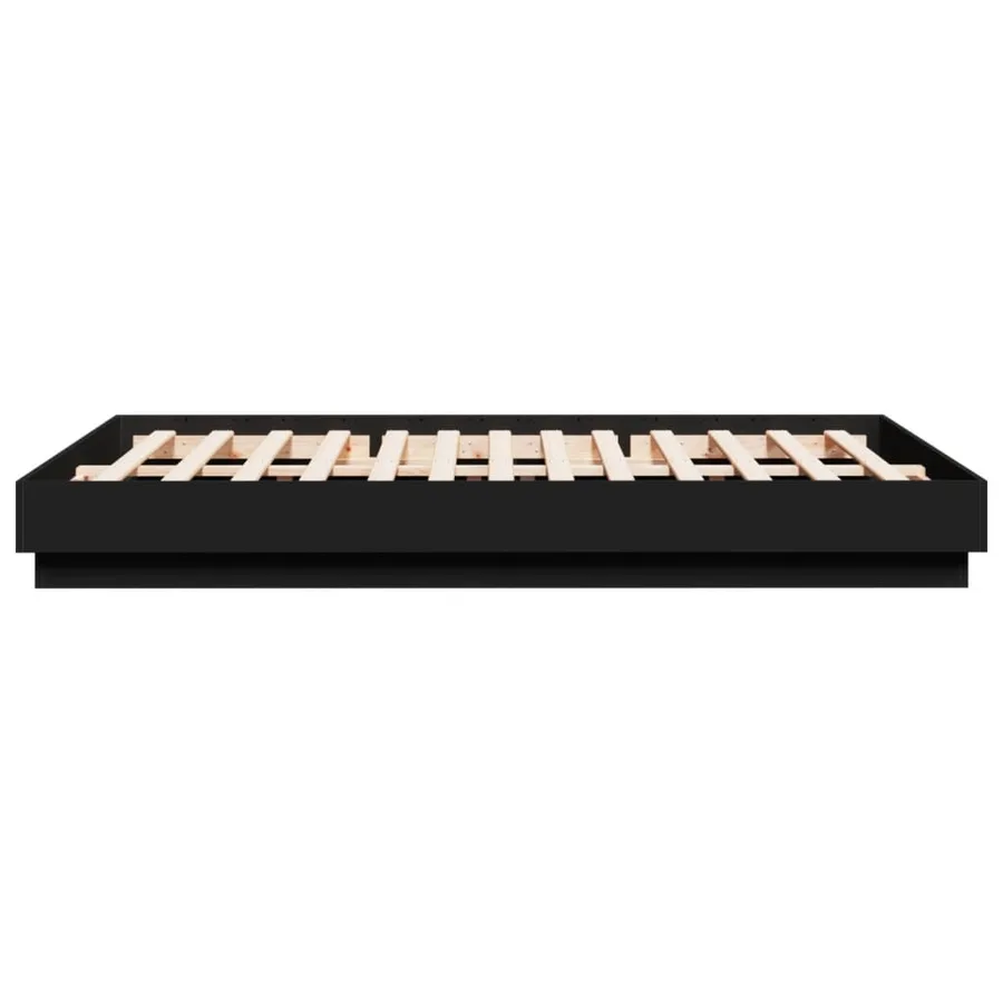 Cadre de lit sans matelas noir 150x200 cm - 5