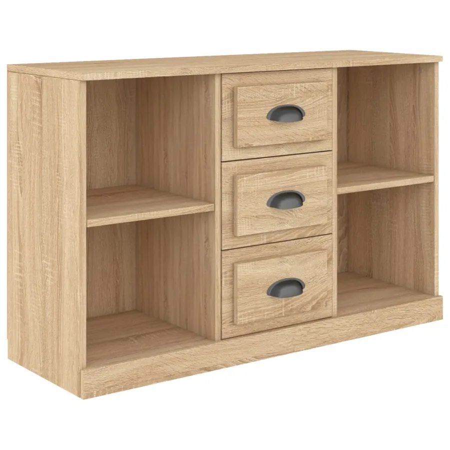 Buffet chêne sonoma 104,5x35,5x67,5 cm bois d'ingénierie - 2