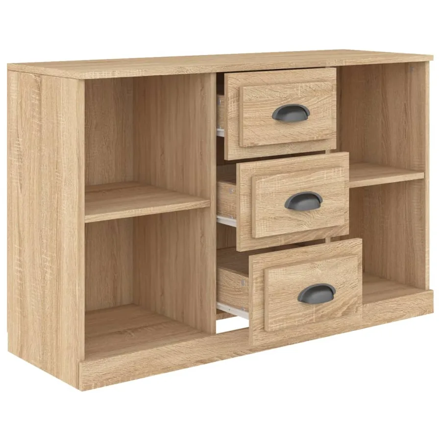 Buffet chêne sonoma 104,5x35,5x67,5 cm bois d'ingénierie - 3