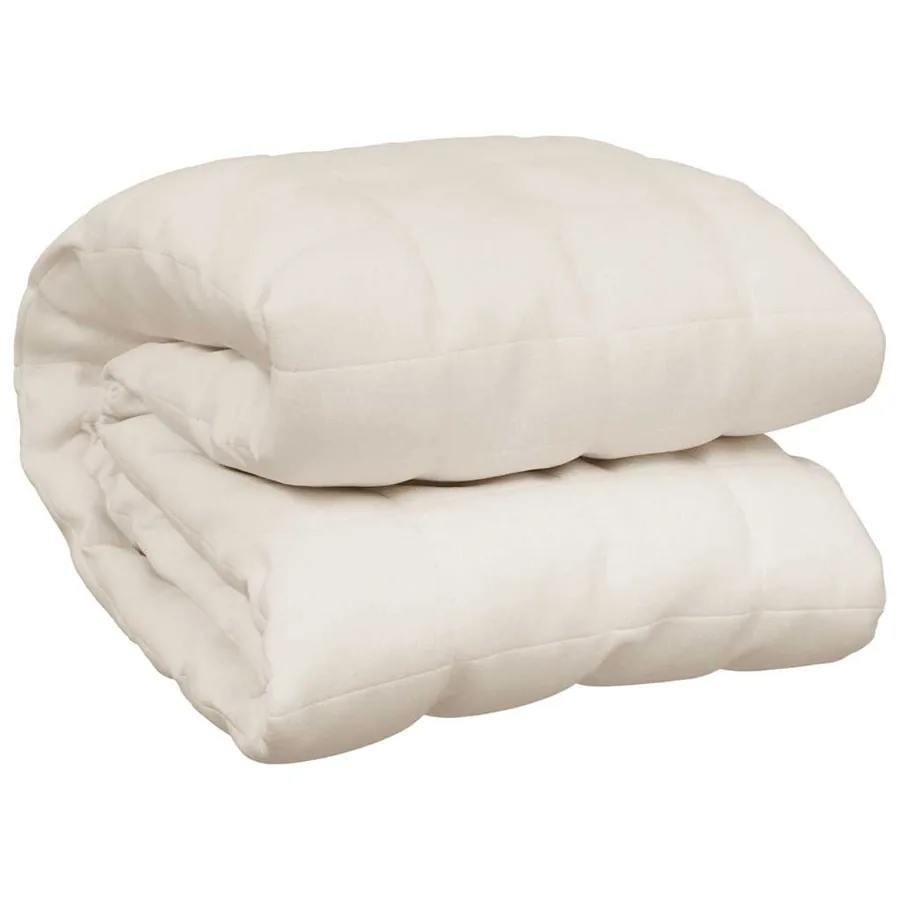 Couverture lestée Crème clair 235x290 cm 11 kg Tissu - 2