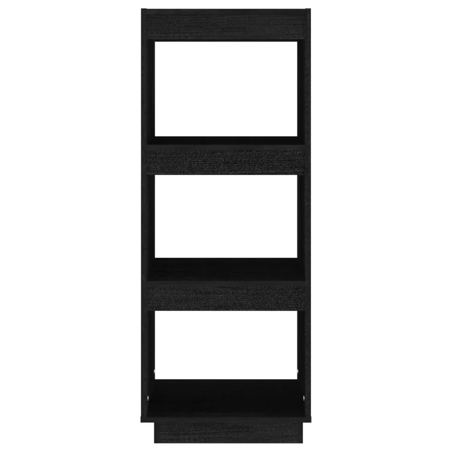 Bibliothèque/Séparateur de pièce noir 40x35x103 cm pin massif - 5