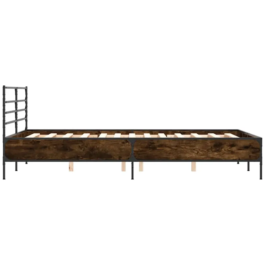 Cadre de lit sans matelas chêne marron 140x190 cm - 5