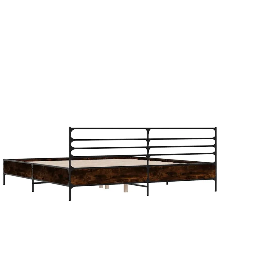 Cadre de lit sans matelas chêne marron 140x190 cm - 6