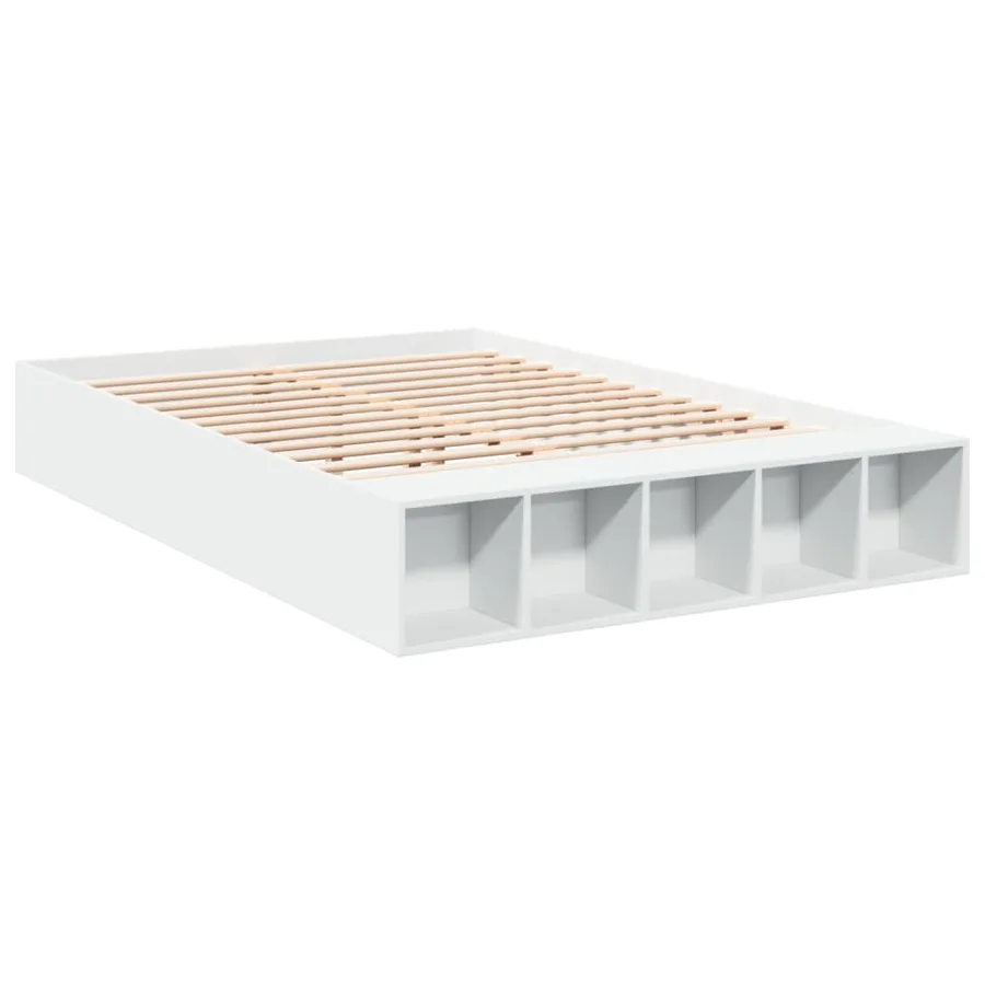 Cadre de lit sans matelas blanc 150x200 cm - 3