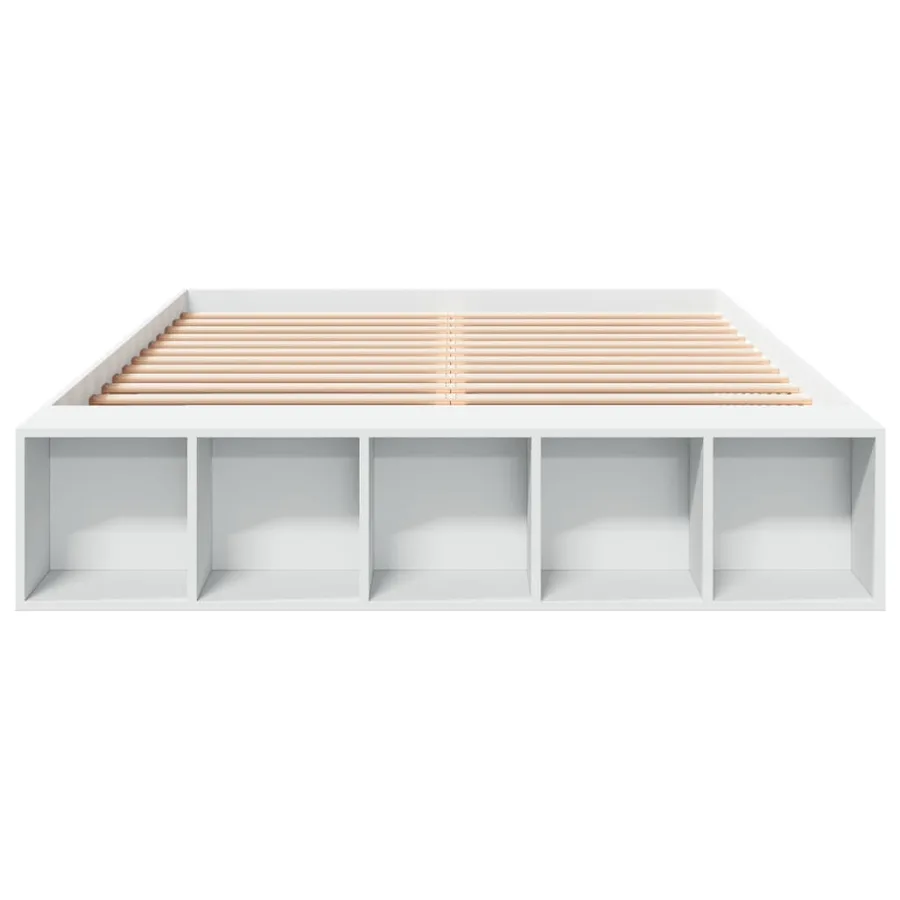 Cadre de lit sans matelas blanc 150x200 cm - 4