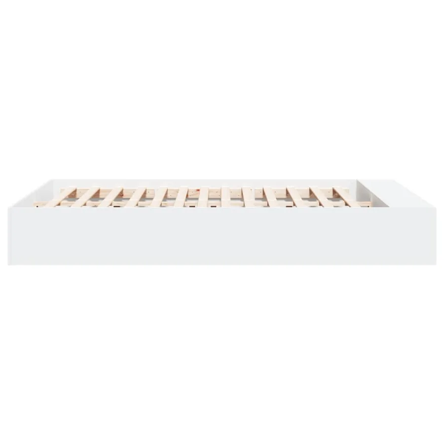 Cadre de lit sans matelas blanc 150x200 cm - 5