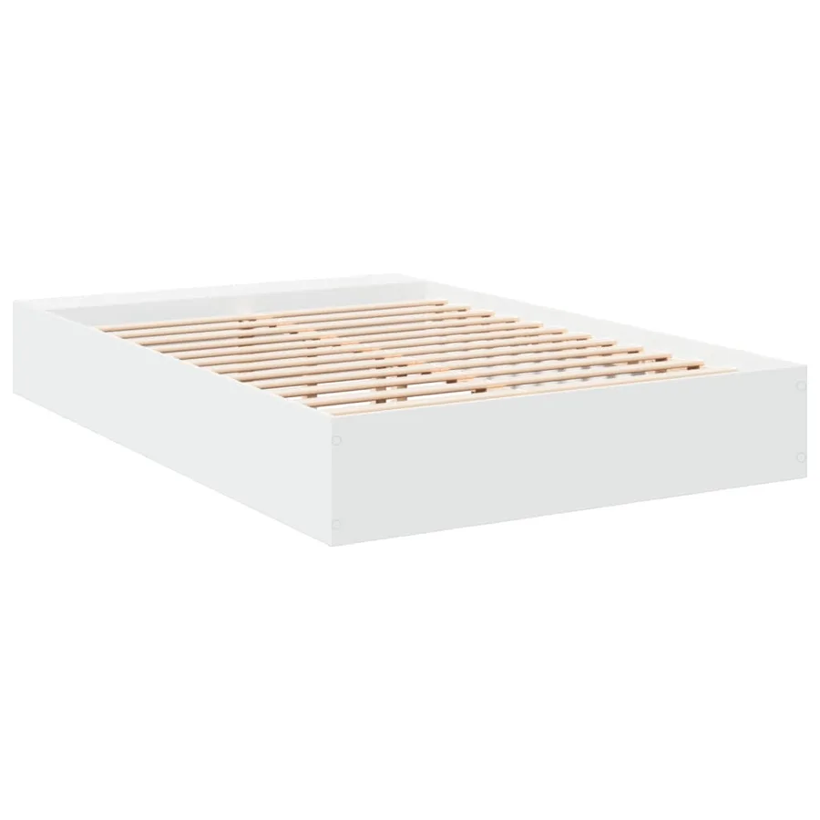 Cadre de lit sans matelas blanc 150x200 cm - 6