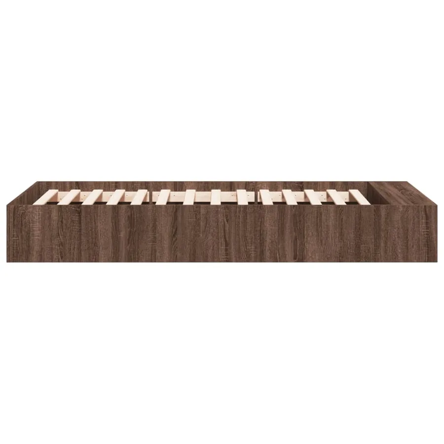 Cadre de lit sans matelas chêne marron 90x200 cm - 5