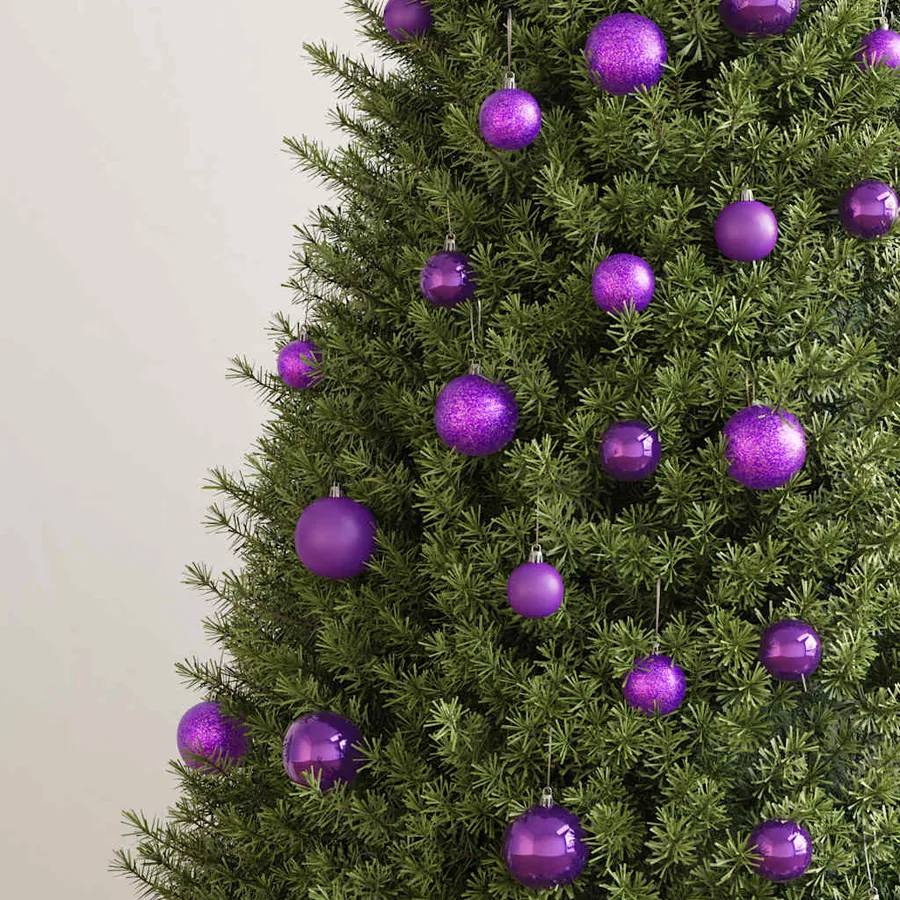 Ensemble de boules de Noël 100 pcs Violet - 3