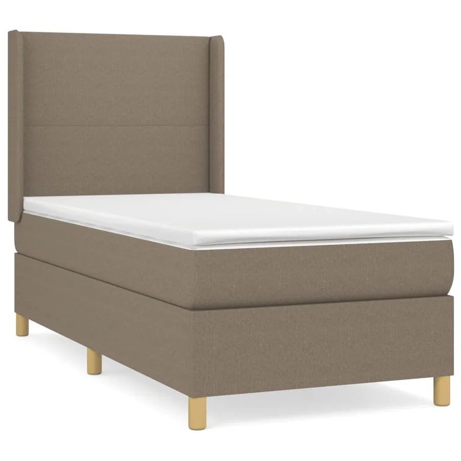 Sommier à lattes de lit avec matelas Taupe 80x200 cm Tissu - 2