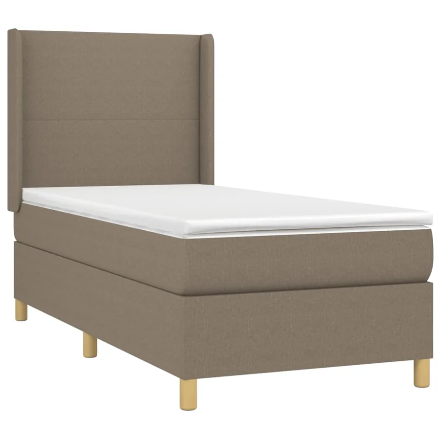 Sommier à lattes de lit avec matelas Taupe 80x200 cm Tissu - 3