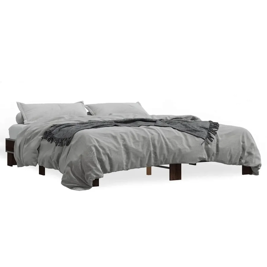 Cadre de lit sans matelas chêne marron 200x200 cm - 2