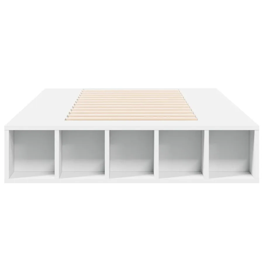 Cadre de lit sans matelas blanc 75x190 cm - 4