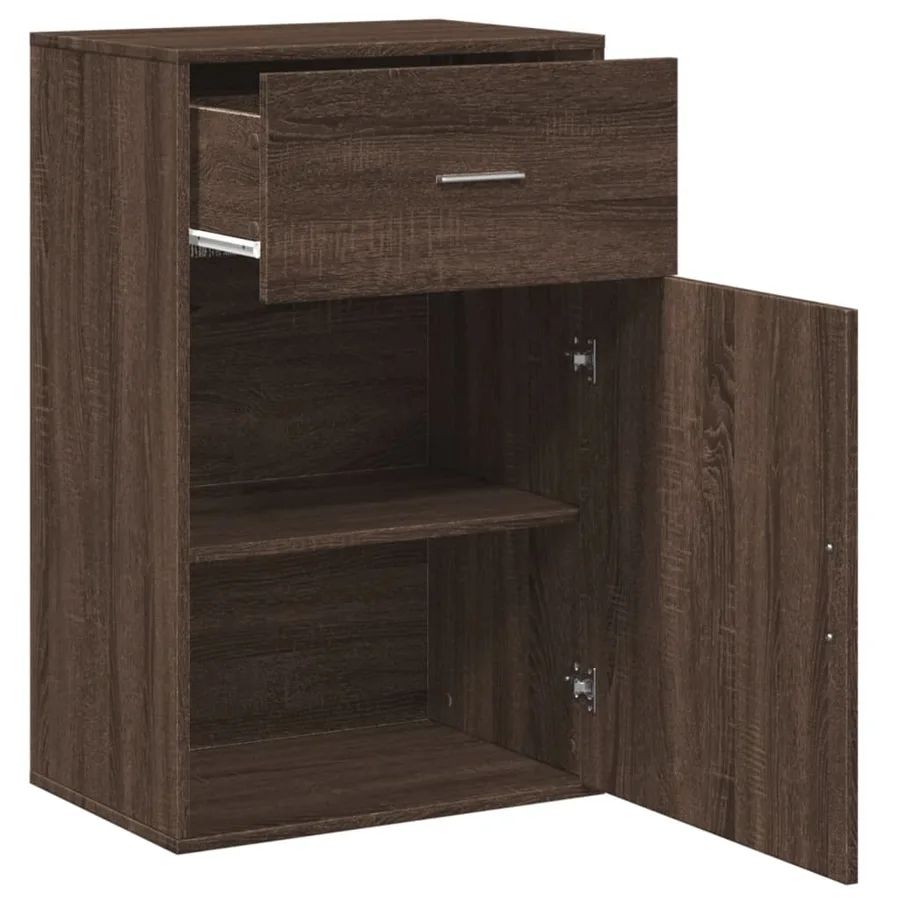 Armoire de rangement chêne marron 56,5x39x90 cm bois ingénierie - 4