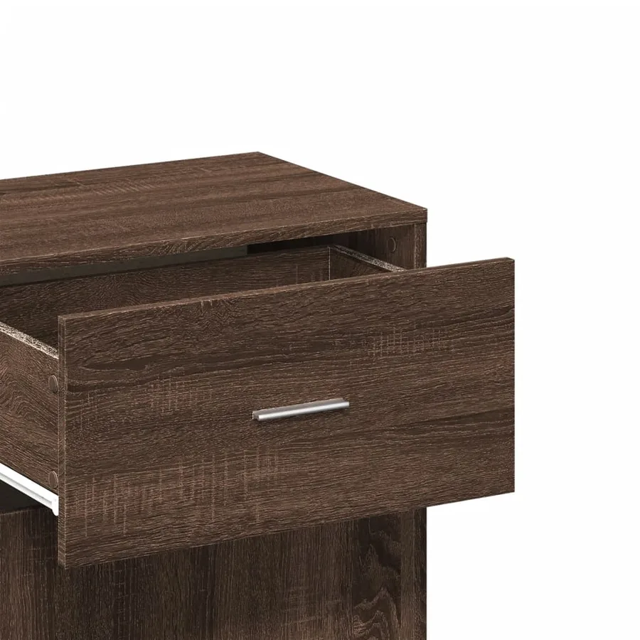 Armoire de rangement chêne marron 56,5x39x90 cm bois ingénierie - 9