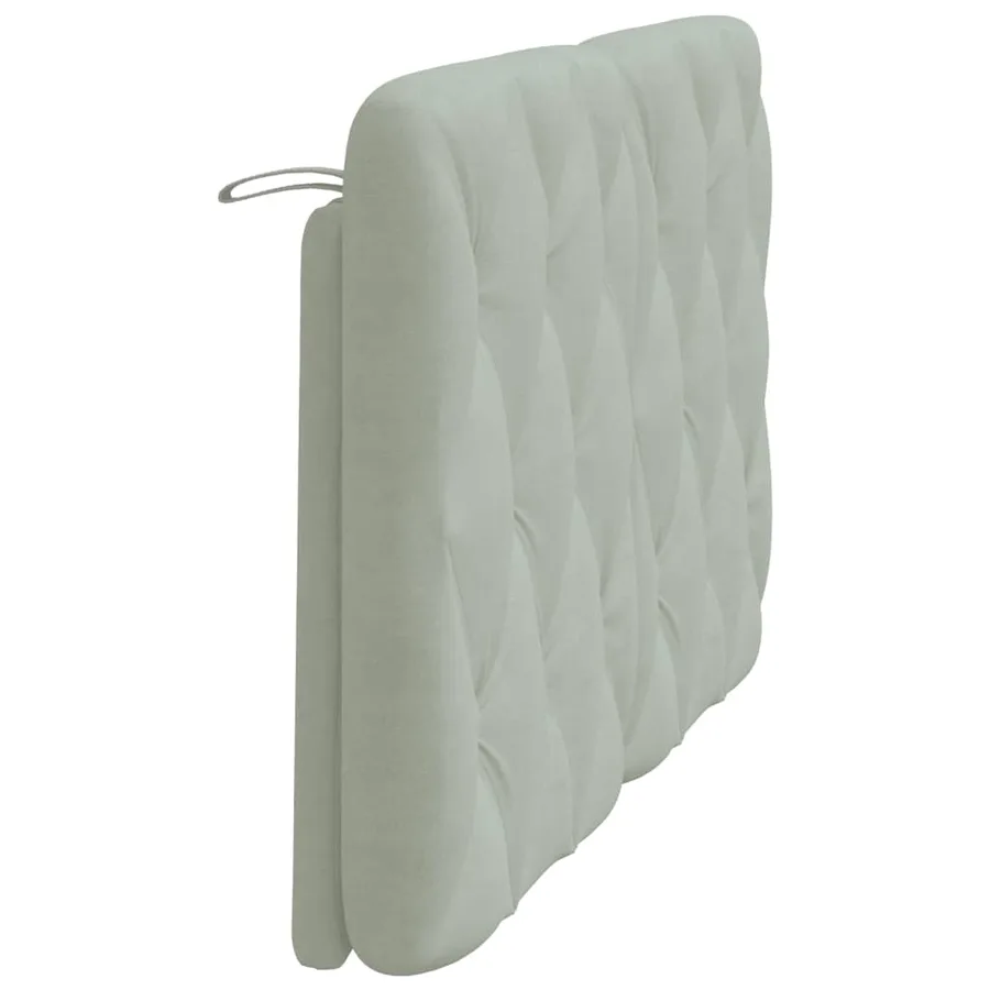 Coussin de tête de lit gris clair 120 cm velours - 6