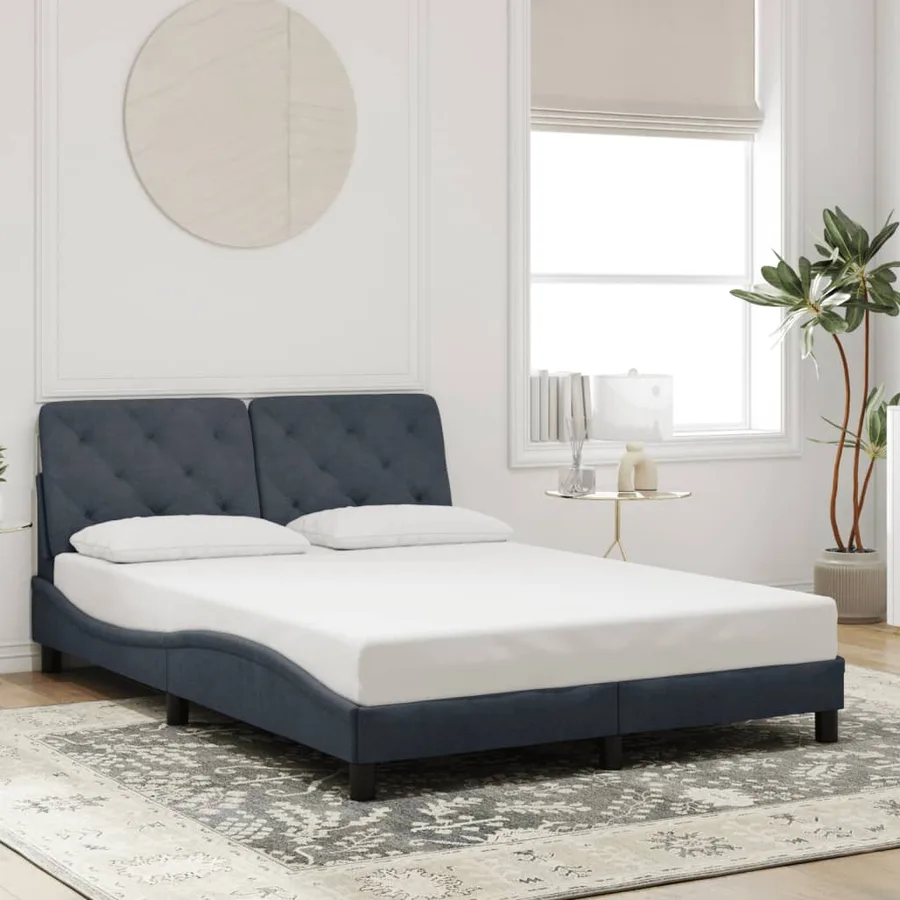 Cadre de lit avec LED sans matelas gris foncé 120x200cm velours - 4