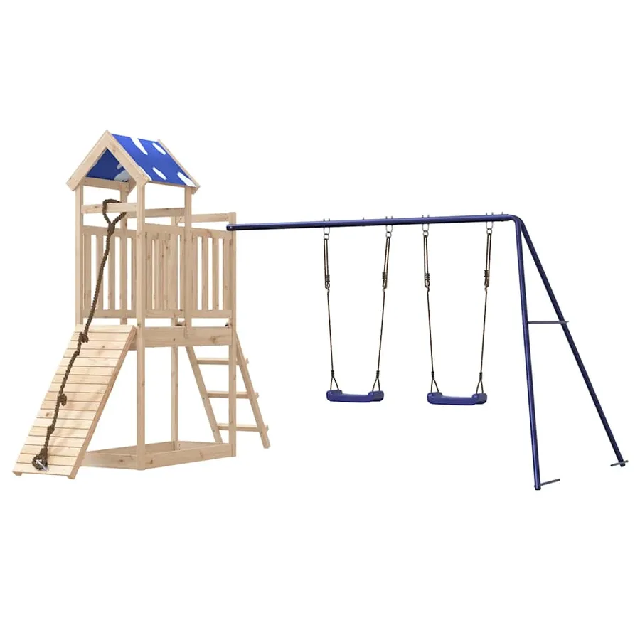 Aire de jeux d'extérieur bois de pin massif - 4