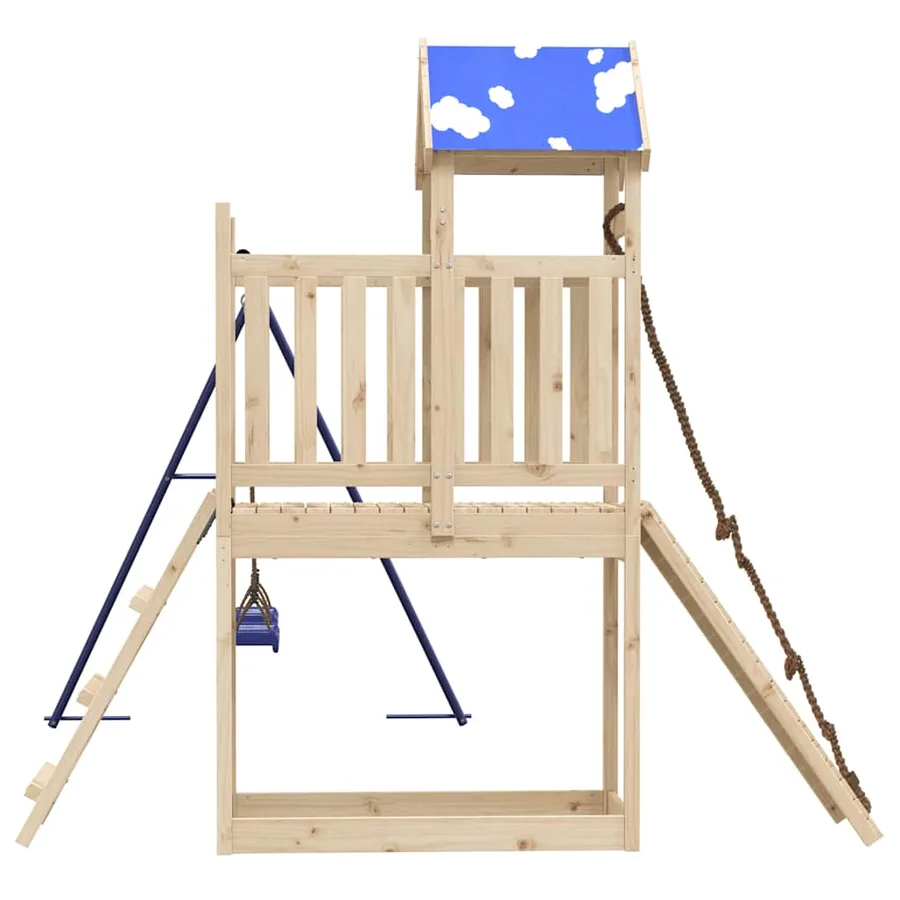 Aire de jeux d'extérieur bois de pin massif - 6