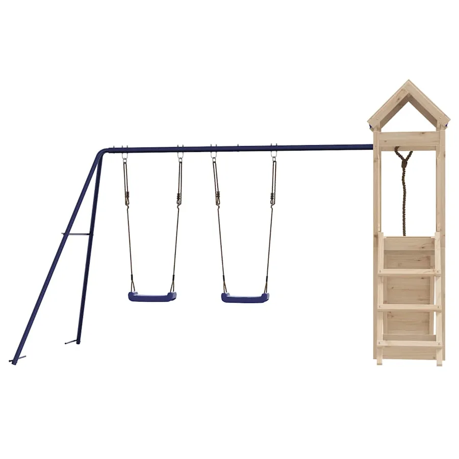 Aire de jeux d'extérieur bois de pin massif - 7