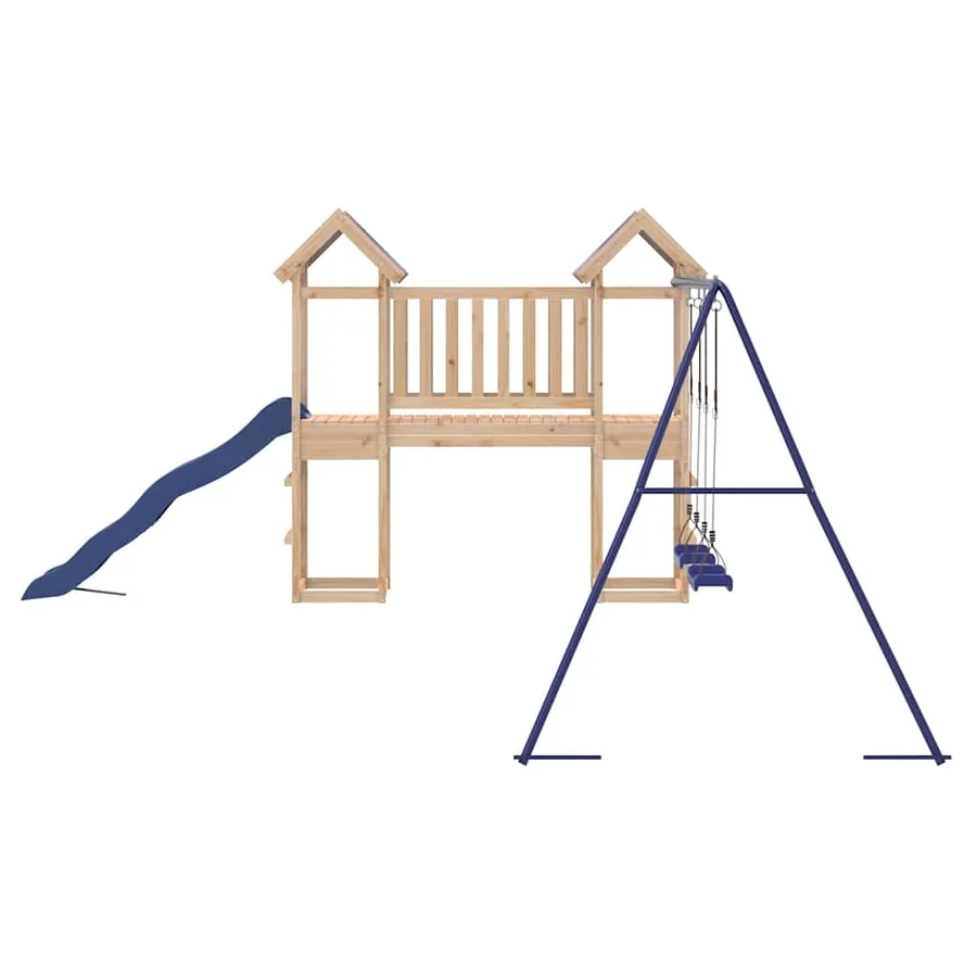 Aire de jeux d'extérieur bois de pin massif - 6
