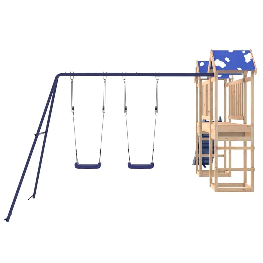 Aire de jeux d'extérieur bois de pin massif - 7