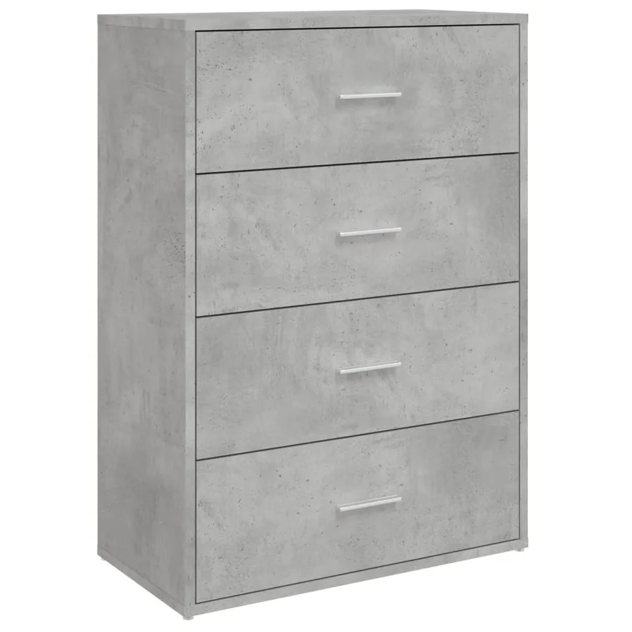 Buffet gris béton 60x31x84 cm bois d'ingénierie - 2