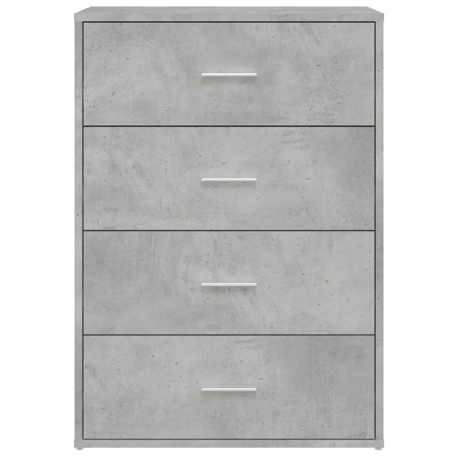 Buffet gris béton 60x31x84 cm bois d'ingénierie - 5