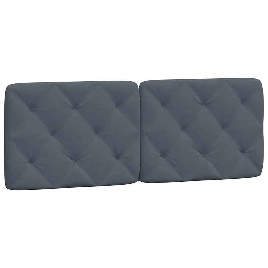 Cadre de lit sans matelas gris foncé 120x200 cm velours - 8