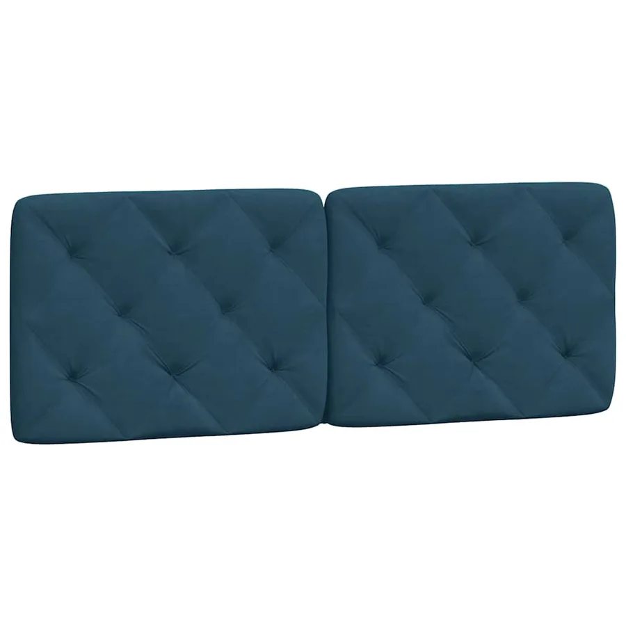 Lit avec matelas bleu 140x200 cm velours - 5