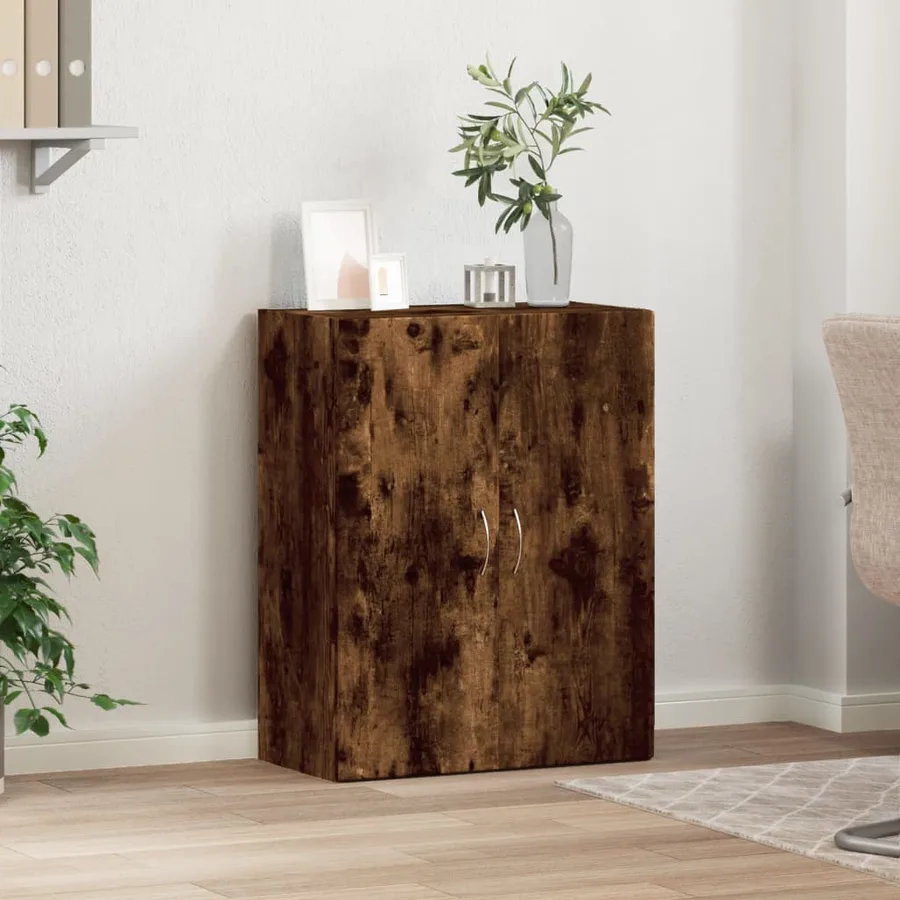 Armoire de classement chêne fumé bois d'ingénierie - 3