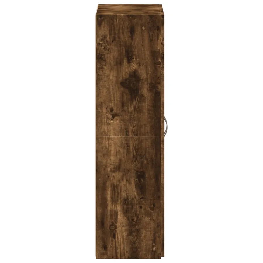 Armoire de classement chêne fumé 60x32x115 cm bois d'ingénierie - 5