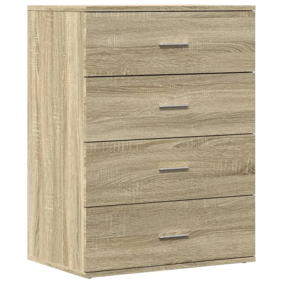 Buffets 2 pcs chêne sonoma 60x39x80 cm bois d'ingénierie - 4