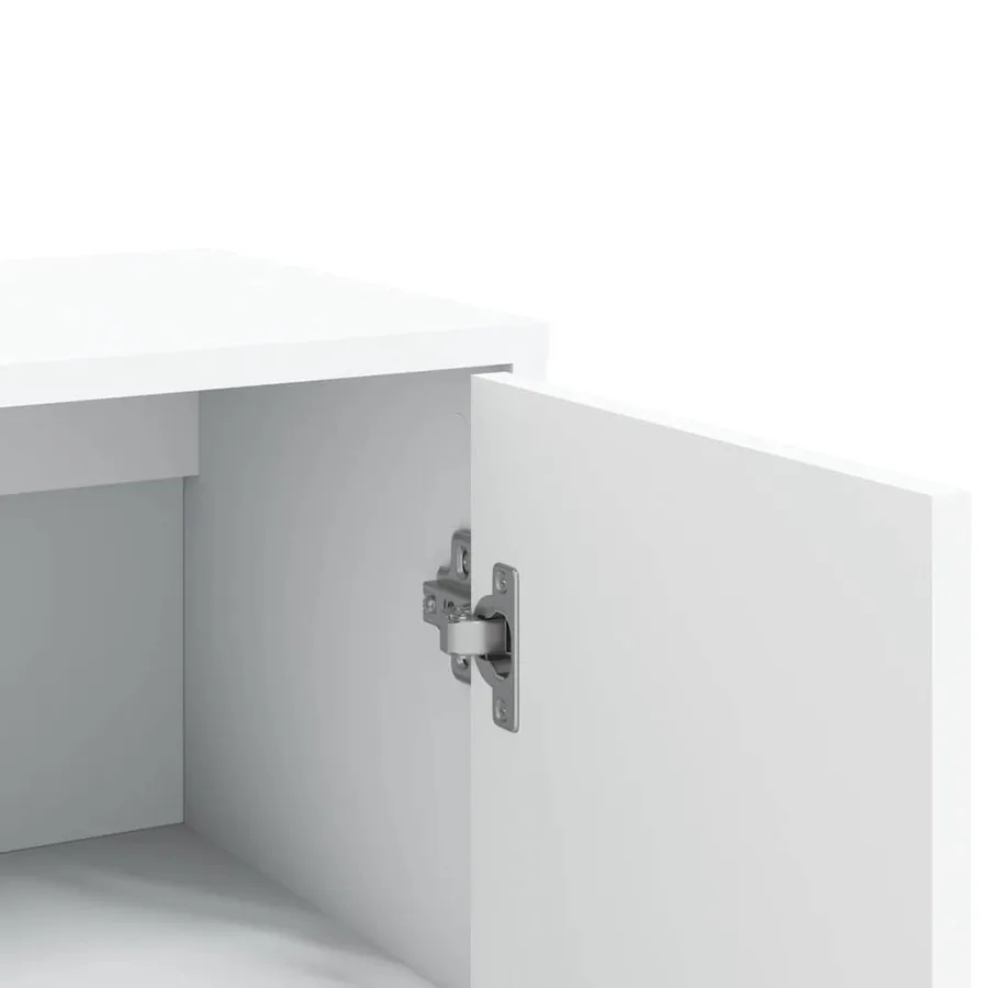 Buffet blanc 60x31x84 cm bois d'ingénierie - 8