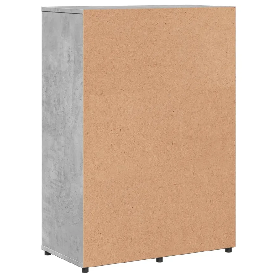 Buffet gris béton 60x31x84 cm bois d'ingénierie - 7