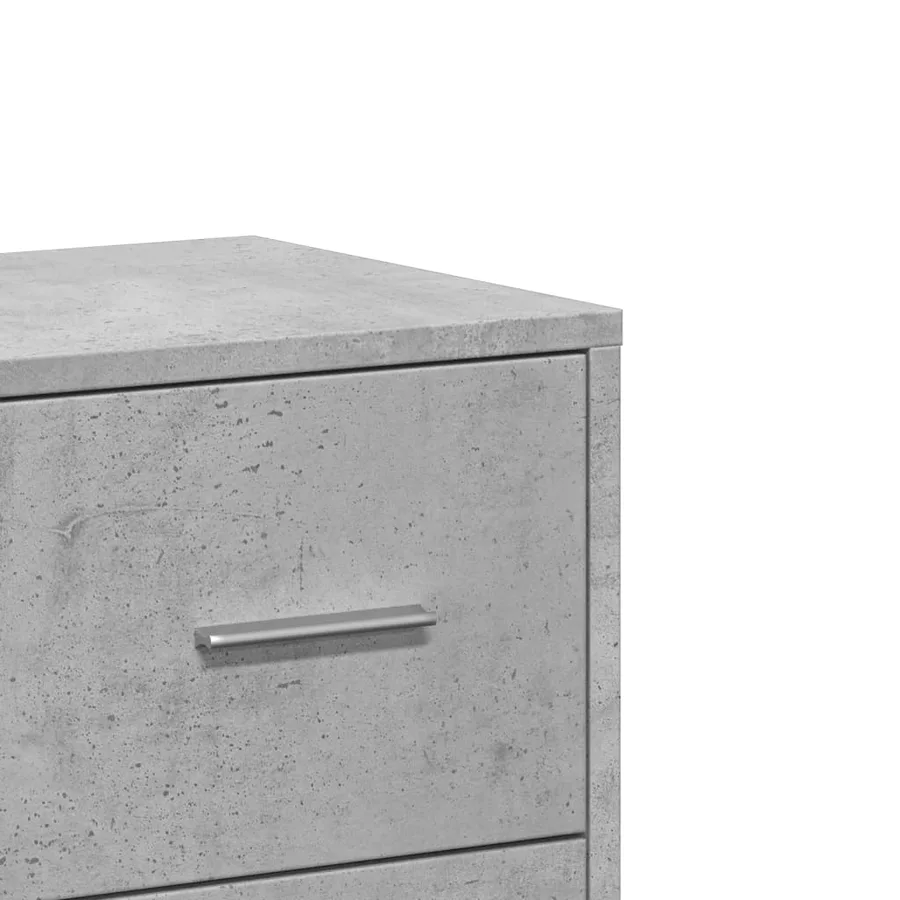 Buffet gris béton 60x31x84 cm bois d'ingénierie - 9