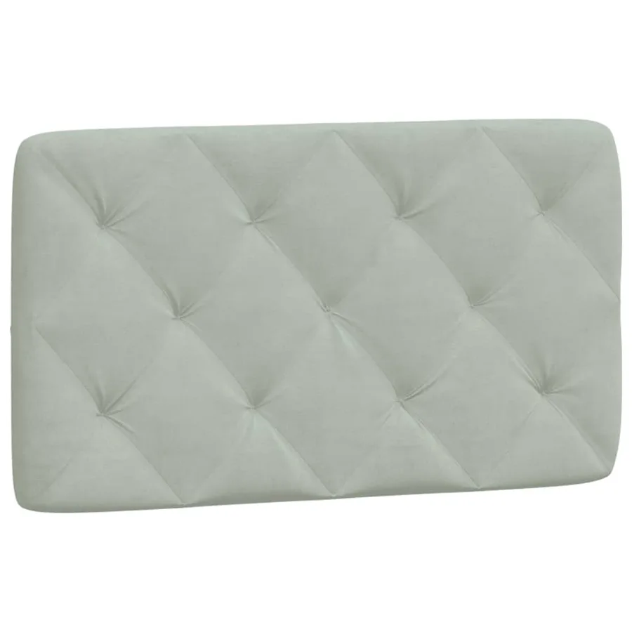 Cadre de lit avec LED sans matelas gris clair 90x190 cm velours - 9