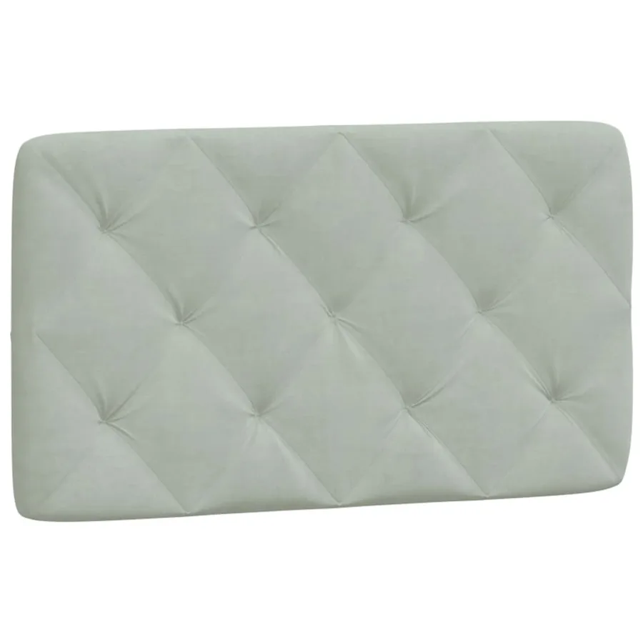 Cadre de lit avec LED sans matelas gris clair 90x200 cm velours - 9