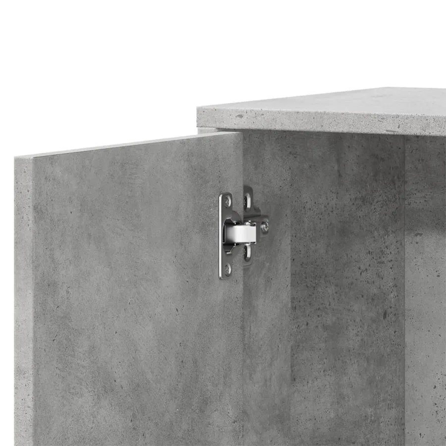 Buffets 2 pcs gris béton 60x31x70 cm bois d'ingénierie - 9