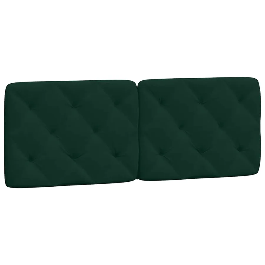 Cadre de lit avec LED sans matelas vert foncé 140x190 cm velours - 9
