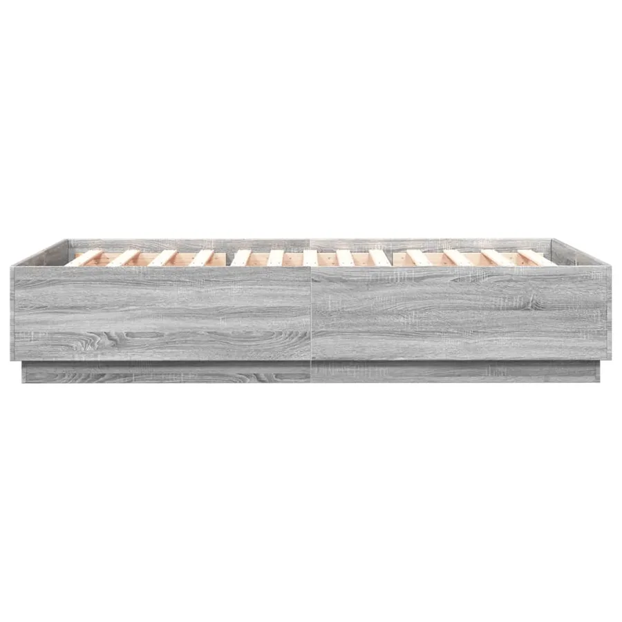 Cadre de lit sans matelas sonoma gris 160x200 cm - 5