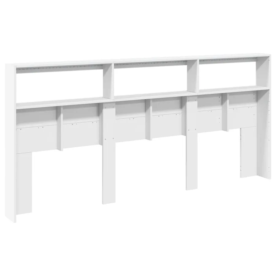 Armoire tête de lit avec LED blanc 220x17x102 cm - 8