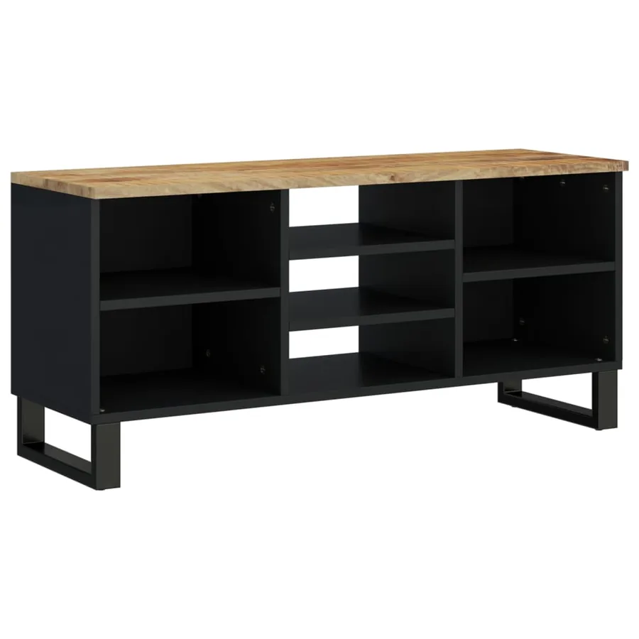 Meuble TV 100x33x46 cm bois de manguier et d'ingénierie - 10