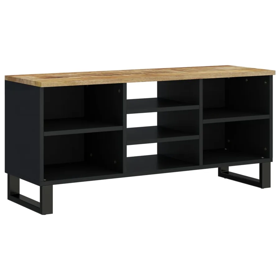 Meuble TV 100x33x46 cm bois de manguier et d'ingénierie - 2