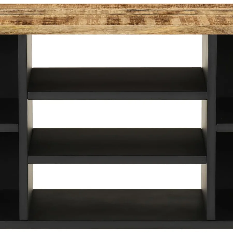 Meuble TV 100x33x46 cm bois de manguier et d'ingénierie - 7