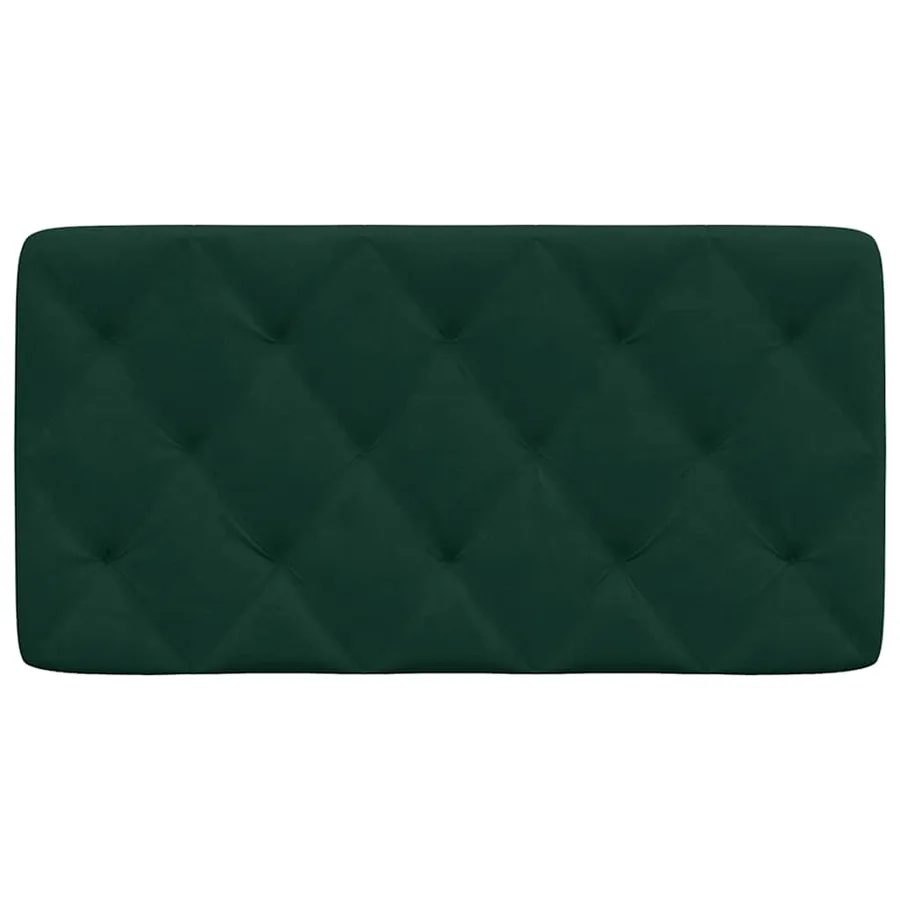 Coussin de tête de lit vert foncé 100 cm velours - 5